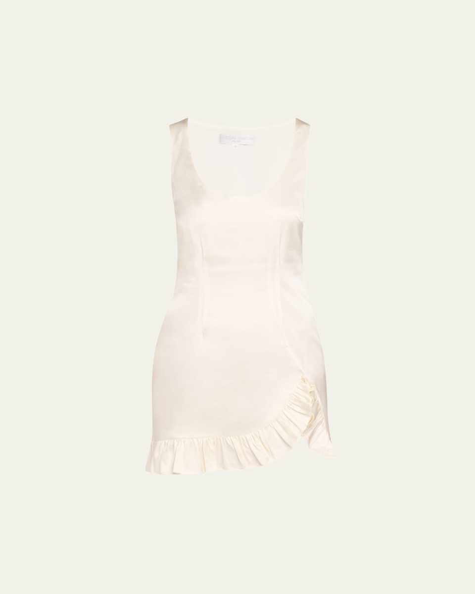 Natalie Ruffle-Hem Mini Dress